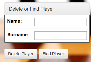 Find Player by name and surname